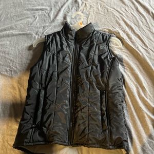 Fairweather black winter zip up vest size extra small